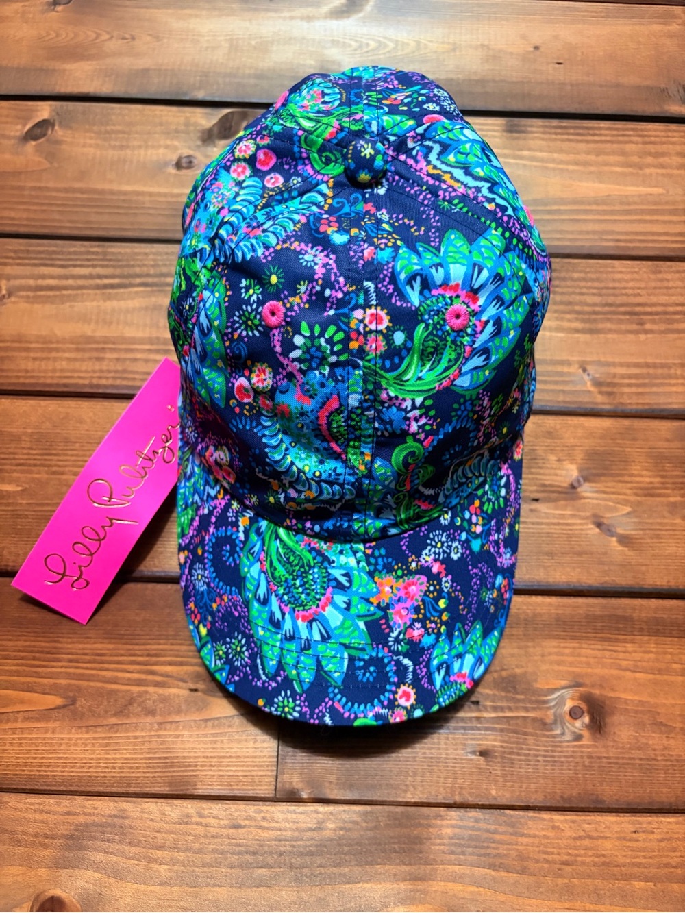 Lilly Pulitzer Run Around Hat Borealis Blue “Swim On Over” NWT